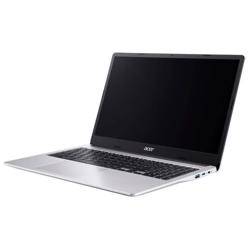 Chromebook de 15,6 po d'Acer - Argenté (Celeron N4500 d'Intel/RAM 4 Go/eMMC 64 Go/ChromeOS)