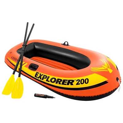 Intex Explorer 200 6 ft. 2-Person Inflatable Boat with Oars - Orange