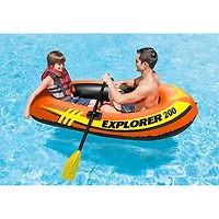 Intex Explorer 200 6 ft. 2-Person Inflatable Boat with Oars - Orange