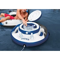 Glacière gonflable flottante Mega Chill d'Intex - Bleu/Gris