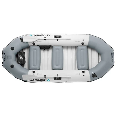 Bateau gonflable pour 4 personnes de 10,75 pi avec rames Mariner 4 d'Intex - Gris