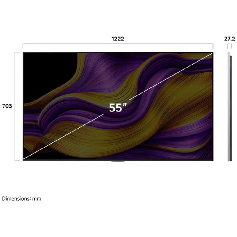 Téléviseur intelligent DELO HDR UHD 4K G5 de 55 po de LG (OLED55G5SUB) - 2025