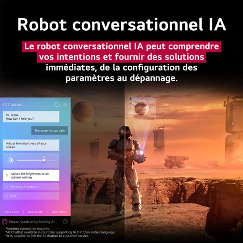 Téléviseur intelligent DELO HDR UHD 4K evo AI G5 de 55 po de LG (OLED55G5SUB) - 2025
