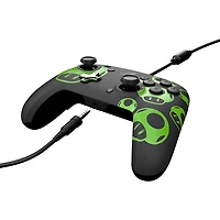 Manette avec fil REMATCH Glow de PDP pour Switch - Champignon 1 Up