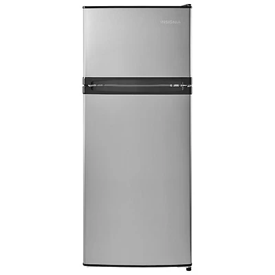 Insignia 4.5 Cu. Ft. Freestanding Top Mount Compact Fridge (NS-CF43TMSS6-C) - Stainless Steel Look