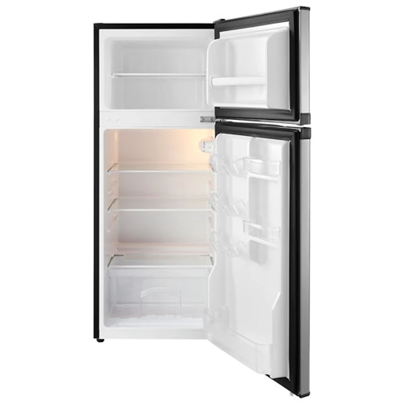 Insignia 4.5 Cu. Ft. Freestanding Top Mount Compact Fridge (NS-CF43TMSS6-C) - Stainless Steel Look