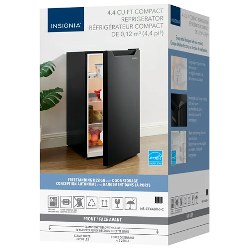 Insignia 4.4 Cu. Ft. Freestanding Bar Fridge (NS-CF44BK6-C) - Black - Only at Best Buy