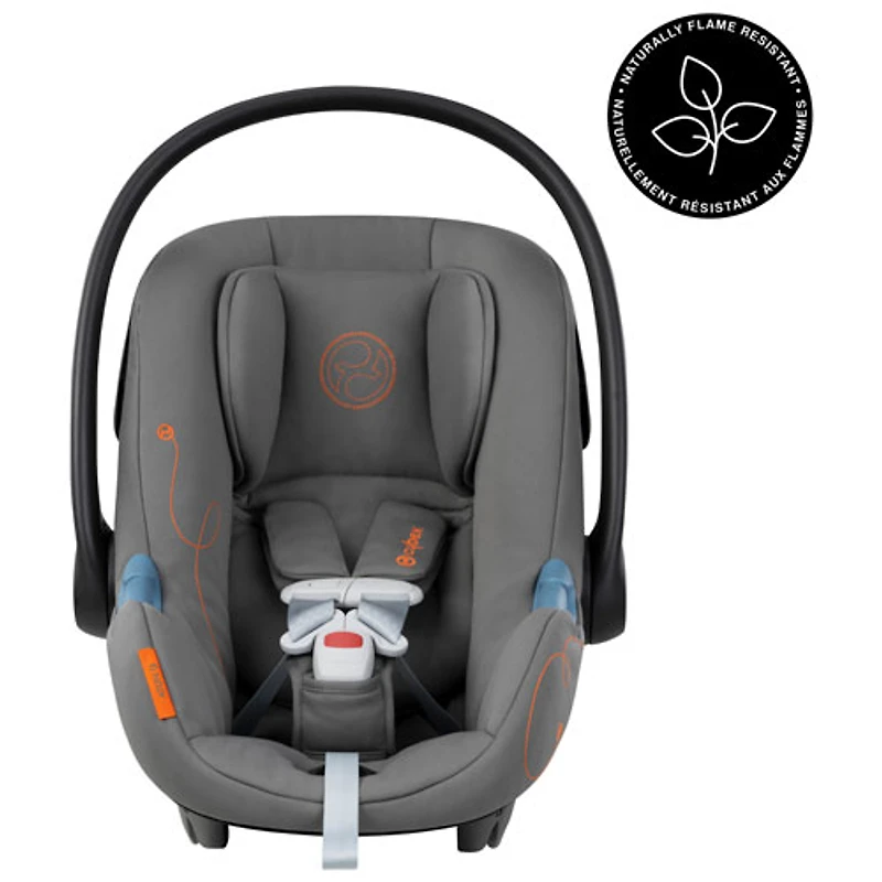 Cybex Aton G Swivel Rear-facing Infant Car Seat with SensorSafe - Lava Grey