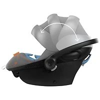 Cybex Aton G Swivel Rear-facing Infant Car Seat with SensorSafe - Lava Grey