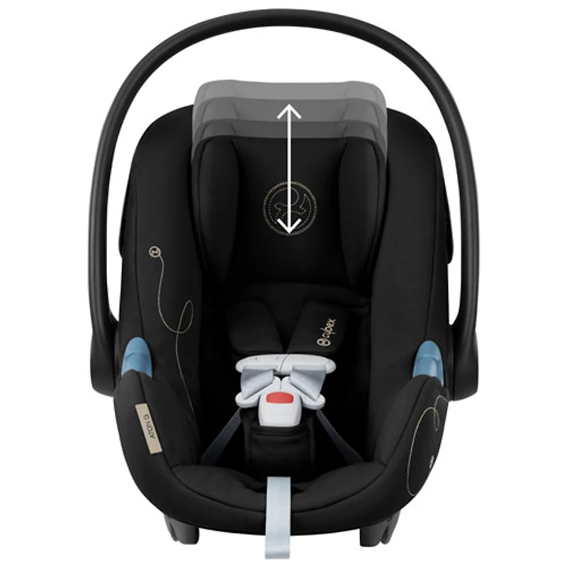 Siège d'auto pour bébé orienté vers l'arrière Aton G Swivel de Cybex avec SensorSafe - Noir lunaire
