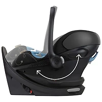 Siège d'auto pour bébé orienté vers l'arrière Aton G Swivel de Cybex avec SensorSafe - Noir lunaire