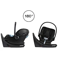 Siège d'auto pour bébé orienté vers l'arrière Aton G Swivel de Cybex avec SensorSafe - Noir lunaire