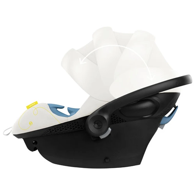 Siège d'auto pour bébé orienté vers l'arrière Aton G Swivel de Cybex avec SensorSafe - Beige coquillage