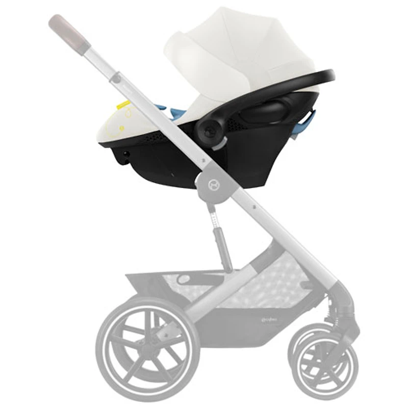 Siège d'auto pour bébé orienté vers l'arrière Aton G Swivel de Cybex avec SensorSafe - Beige coquillage