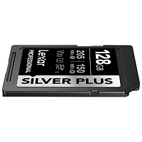 Carte mémoire SDXC UHS-I de Go et de 205 Mo/s Professional Silver Plus de Lexar