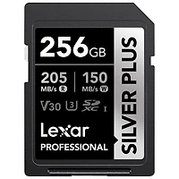 Lexar Professional Silver Plus 256GB 205MB/s UHS-I SDXC Memory Card