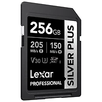 Lexar Professional Silver Plus 256GB 205MB/s UHS-I SDXC Memory Card