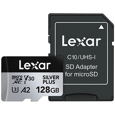 Lexar Professional Silver Plus 128GB 205MB/s UHS-I microSDXC Memory Card