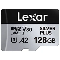 Lexar Professional Silver Plus 128GB 205MB/s UHS-I microSDXC Memory Card