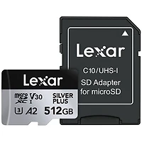 Lexar Professional Silver Plus 512GB 205MB/s UHS-I microSDXC Memory Card