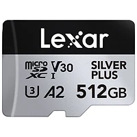 Lexar Professional Silver Plus 512GB 205MB/s UHS-I microSDXC Memory Card