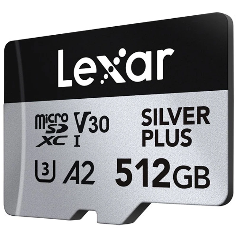 Lexar Professional Silver Plus 512GB 205MB/s UHS-I microSDXC Memory Card