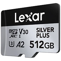 Lexar Professional Silver Plus 512GB 205MB/s UHS-I microSDXC Memory Card
