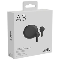 Écouteurs boutons 100 % sans fil A3 Audio de Sudio - Noir