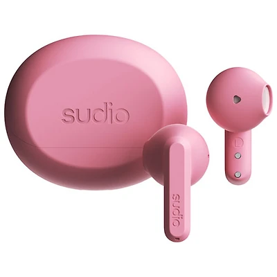 Écouteurs boutons 100 % sans fil A3 Audio de Sudio - Rose