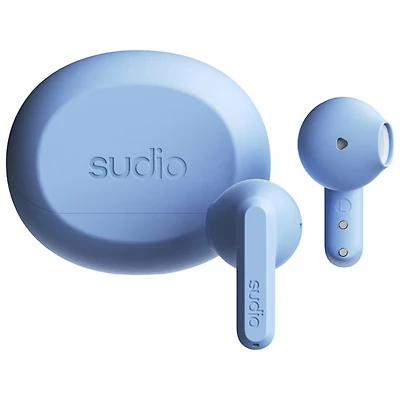 Écouteurs boutons 100 % sans fil A3 Audio de Sudio - Bleu