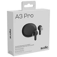 Sudio A3 Pro Audio In-Ear Noise Cancelling True Wireless Earbuds - Black
