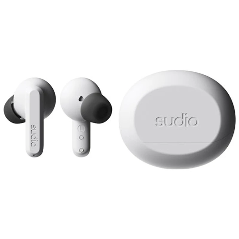 Écouteurs boutons 100 % sans fil à suppression du bruit A3 Pro de Sudio - Blanc