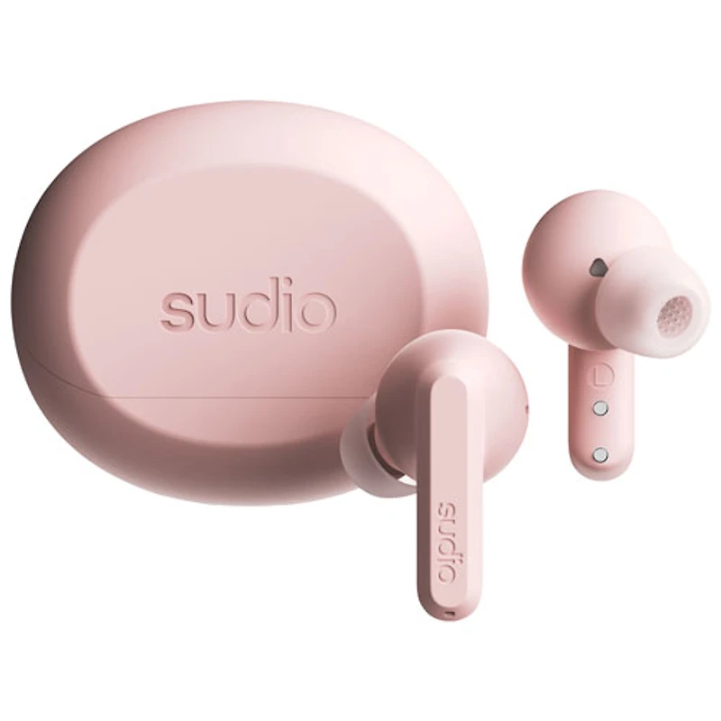 Écouteurs boutons 100 % sans fil à suppression du bruit A3 Pro Audio de Sudio - Rose