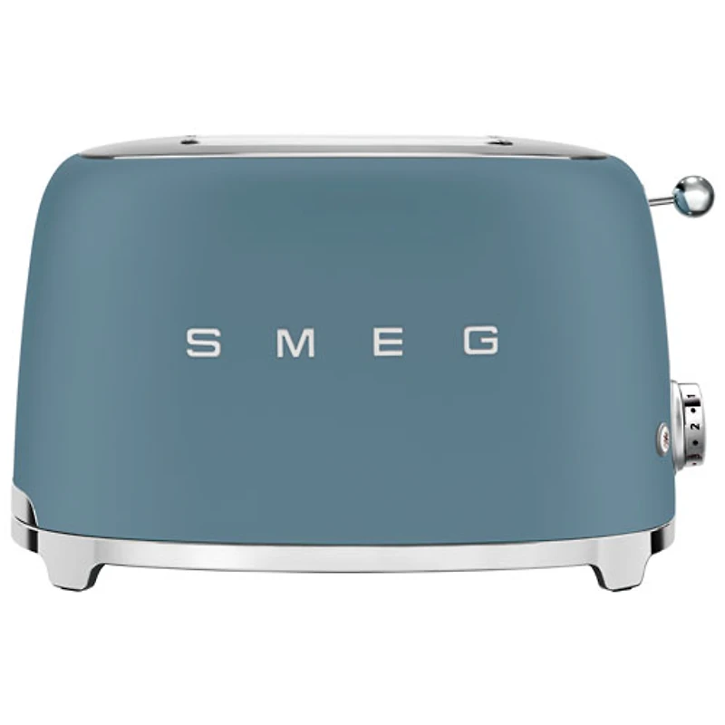 Grille-pain rétro des années 50 de Smeg - 2 fentes - Bleu tempête