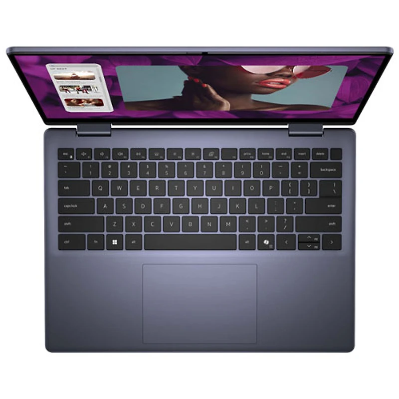 Portable 2-en-1 à écran tactile de 14 po Inspiron de Dell - Bleu minuit (Ryzen 7 8840HS d'AMD/RAM 16 Go/SSD 512 Go/Windows 11)