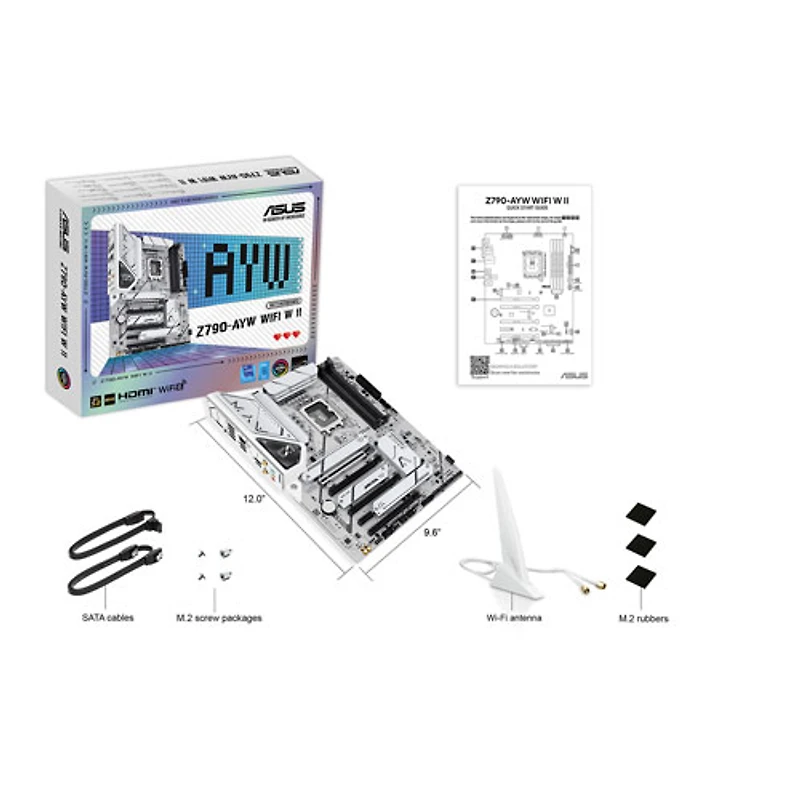 ASUS Z790-AYW WIFI W II ATX LGA 1700 Motherboard for 14th/13th/12th Gen Intel CPUs