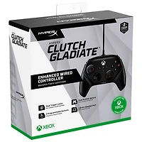 Manette avec fil Clutch Gladiate de HyperX pour Xbox Series X|S - Noir