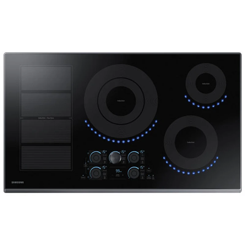 Open Box - Samsung 36" 4-Element Induction Cooktop (NZ36K7880UG/AA) - Black Stainless Steel