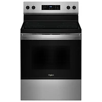 Open Box - Whirlpool 3 Series 30" 5.3 Cu Ft Self-Clean 4-Element Freestanding Electric Range (YWFES3530RS) - SS