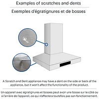 Open Box - Samsung Bespoke 30" Wall Mount Range Hood (NK30CB600W12AA) - White Glass - Scratch & Dent