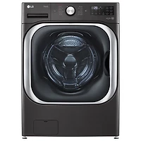 Open Box - LG 6.0 Cu. Ft. High Efficiency Front Load Steam Washer (WM8900HBA) - Black Steel - Scratch & Dent