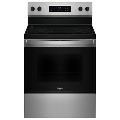 Open Box - Whirlpool 3 Series 30" 5.3 Cu Ft Self-Clean 4-Element Freestanding Electric Range (YWFES3530RS) - SS - Perfect Condition