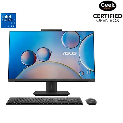 Boîte ouverte - Ordinateur de bureau tout-en-un 27 po d'ASUS - Noir (Core 7 150U d'Intel/mémoire RAM de 16 Go/disque SSD 1 To/Windows 11)