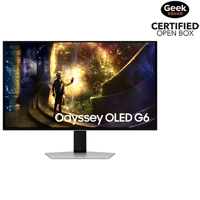 Boîte ouverte - Moniteur de jeu G-Sync/FreeSync DELO DEL QHD 240 Hz 0,03 ms gris à gris 27 po Odyssey de Samsung (LS27DG612SNXZA) - Argenté