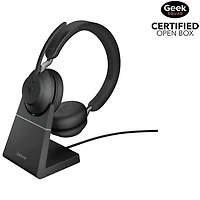 Open Box - Jabra Evolve2 65 On-Ear Passive Noise Cancelling Truly Wireless Bluetooth 5.0 Headset with Mic (26599-989-889)