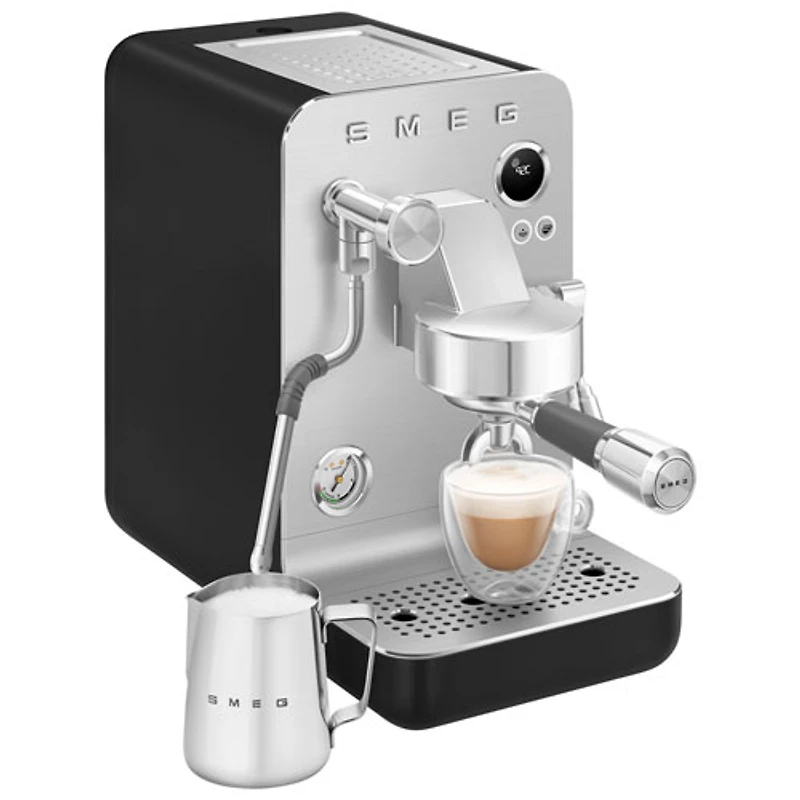 Machine à espresso manuelle MiniExpress de Smeg - Noir mat