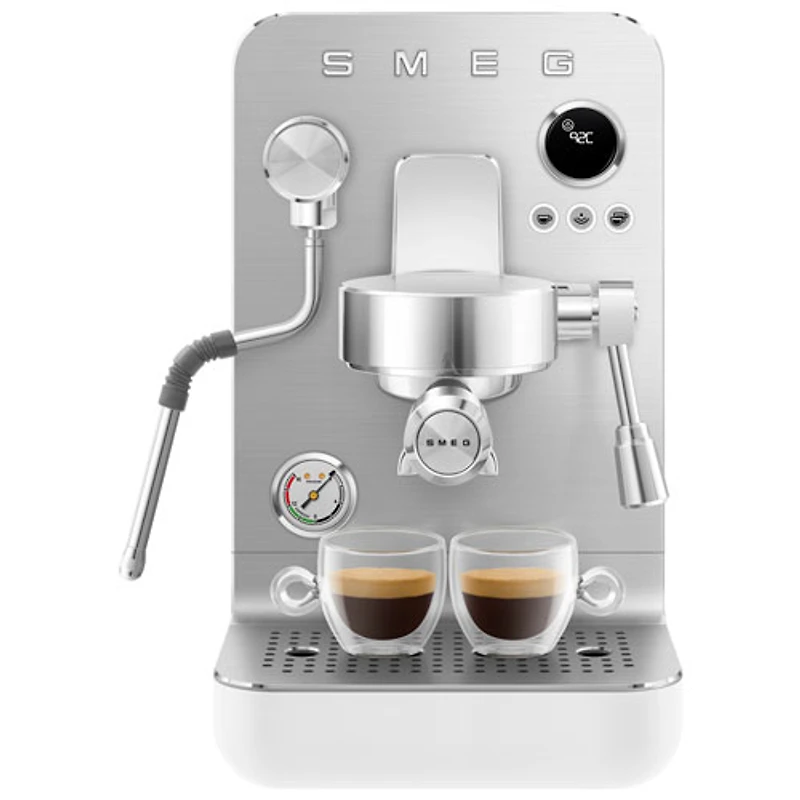 Machine à espresso manuelle MiniExpress de Smeg - Blanc mat