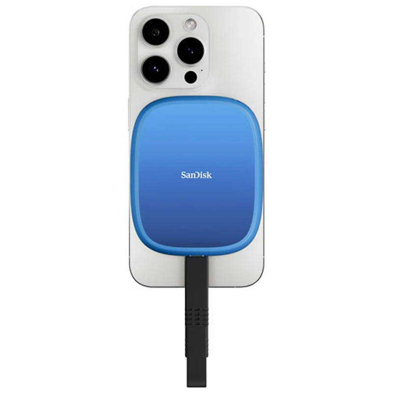Sandisk Creator Phone 1TB USB 3.2 External Solid State Drive with MagSafe - Blue