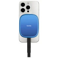 Sandisk Creator Phone 1TB USB 3.2 External Solid State Drive with MagSafe - Blue