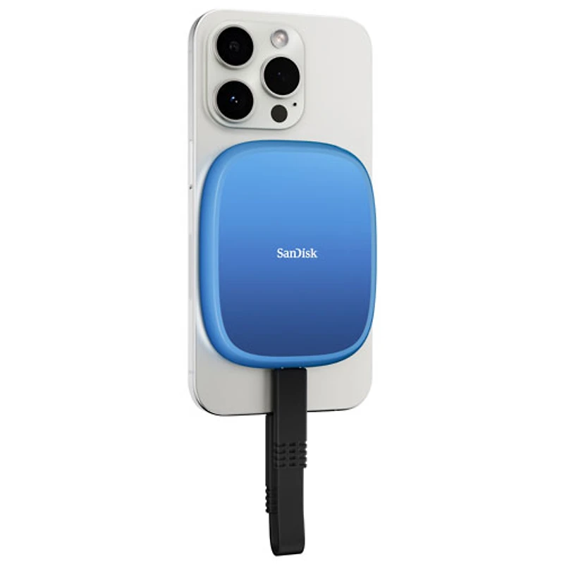 Sandisk Creator Phone 1TB USB 3.2 External Solid State Drive with MagSafe - Blue